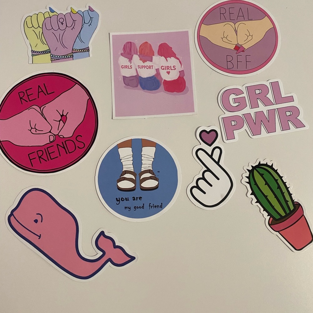 Many pink stickers!!